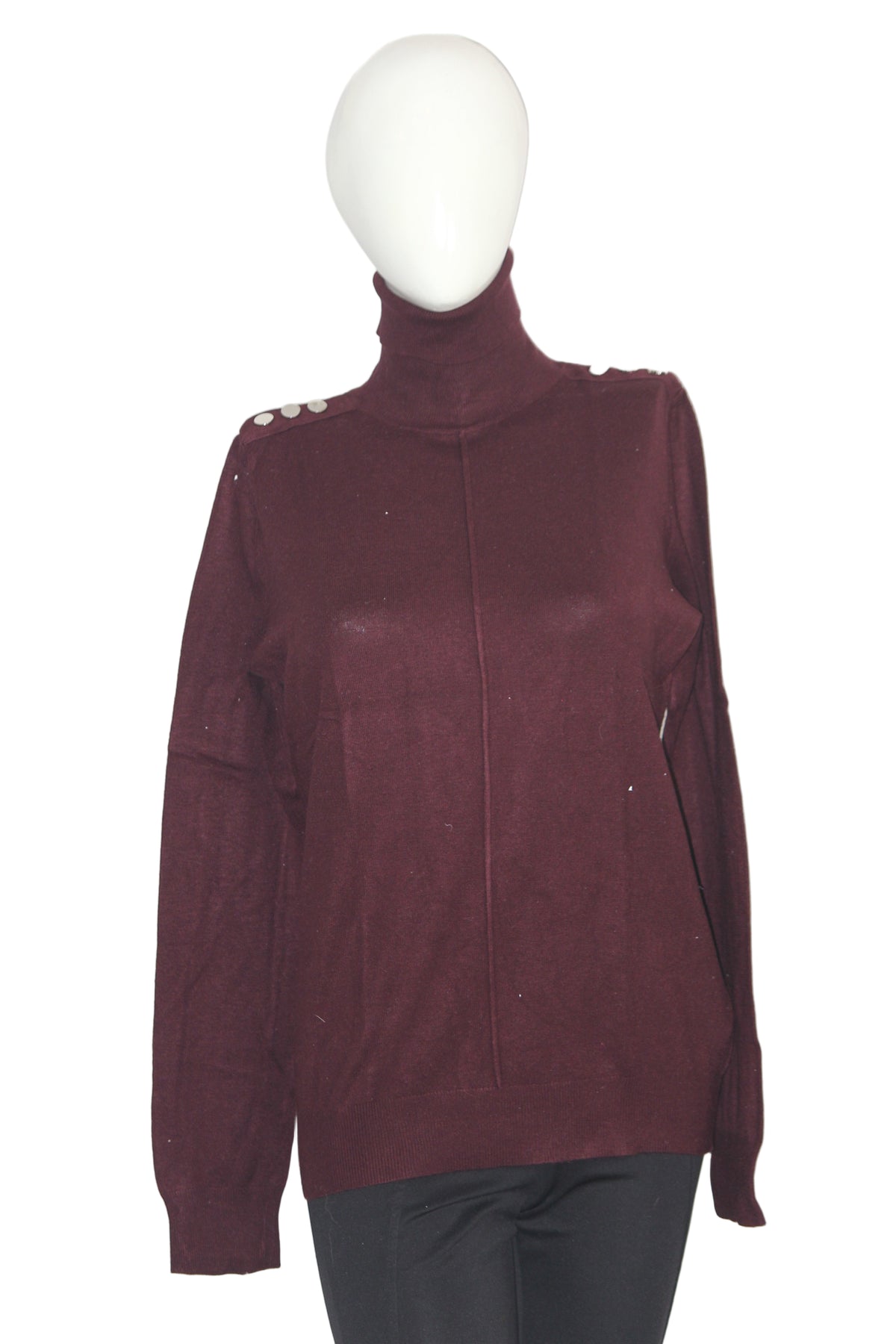 Wallis Maroon Women’s High Neck (Medium)