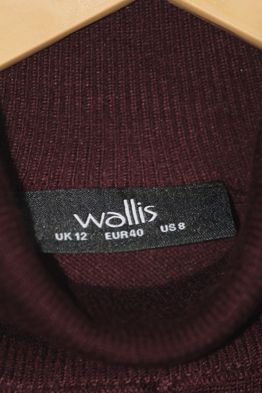 Wallis Maroon Women’s High Neck (Medium)