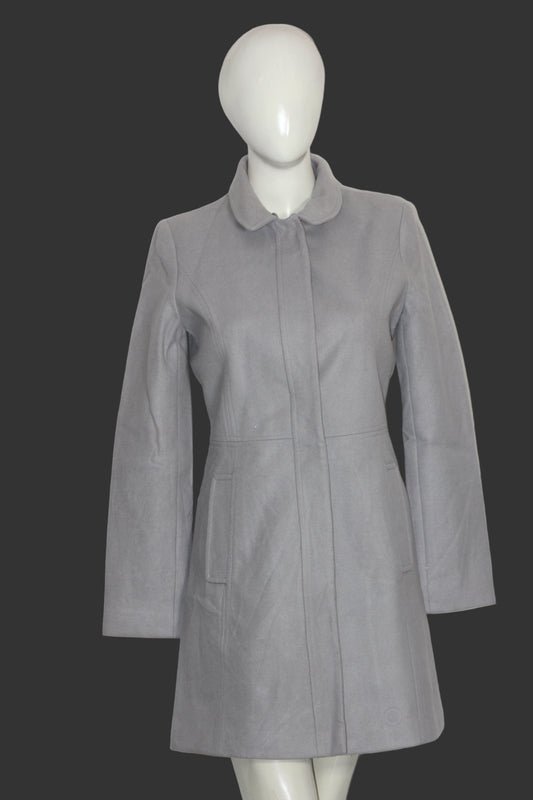 Oasis Grey Button Down Long Coat (Small)