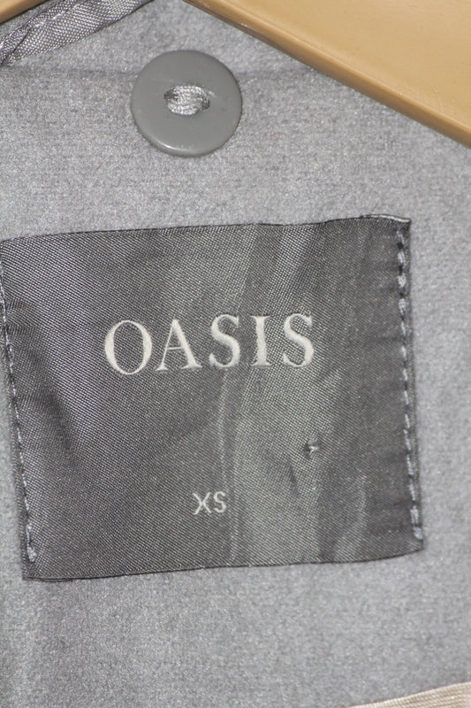 Oasis Grey Button Down Long Coat (Small)