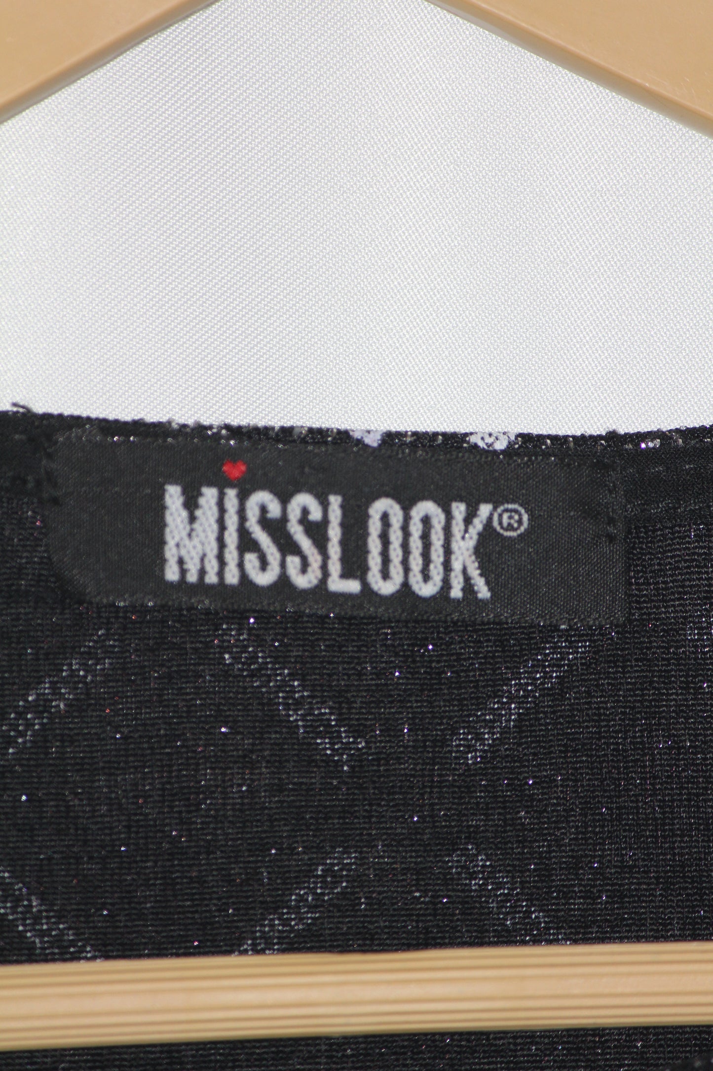 Miss Look Black & White Shine Bodycon (Small)