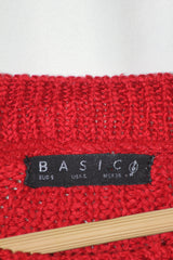Red Classic Winter Sweater – Basic – Small