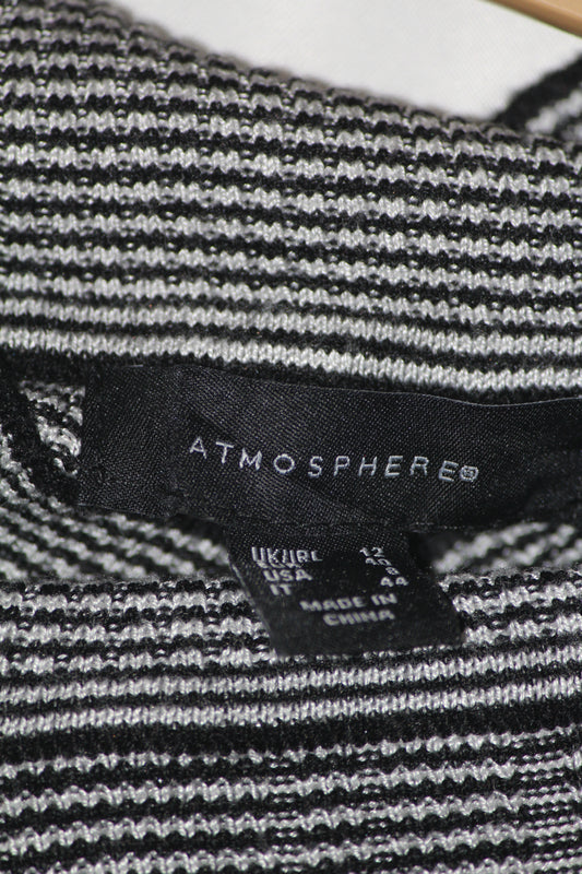 Atmosphere White Striped High Neck (Small)