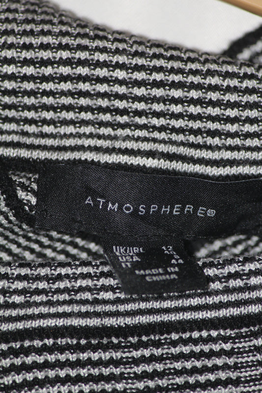 Atmosphere White Striped High Neck (Small)