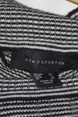 Atmosphere White Striped High Neck (Small)