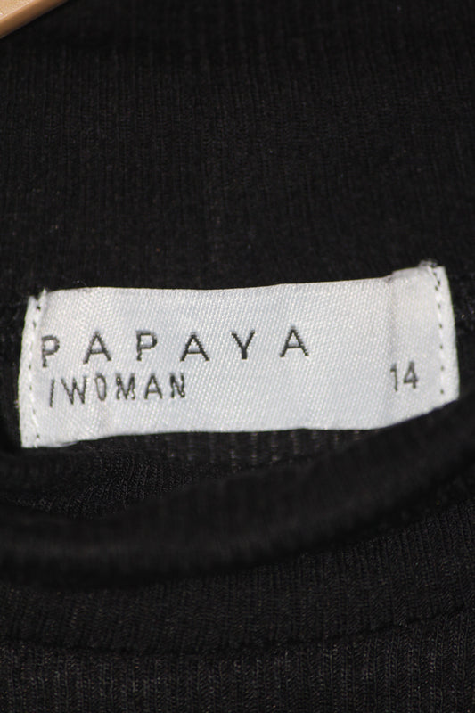 Papaya Black Unisex Hi Neck (Medium)
