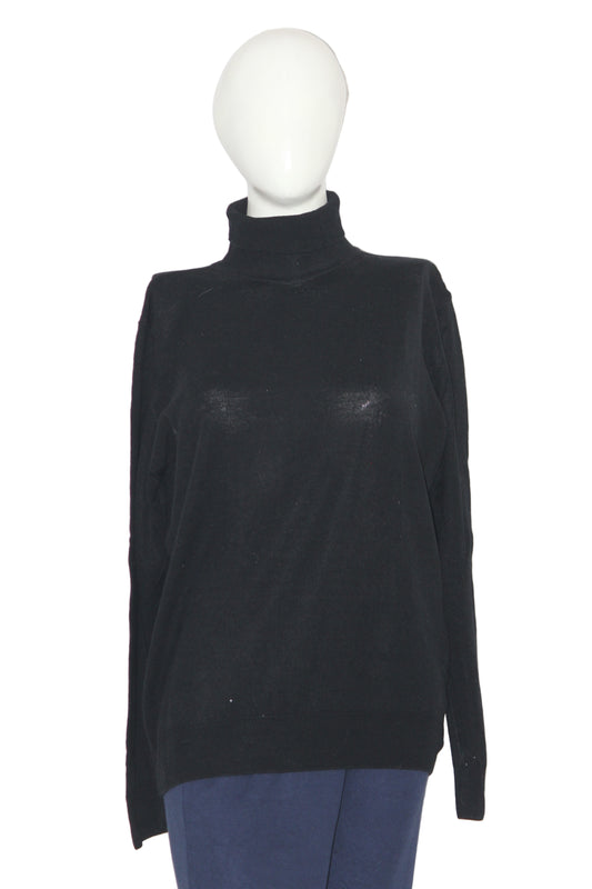 M&S Black Wool Hi-Neck (Large)