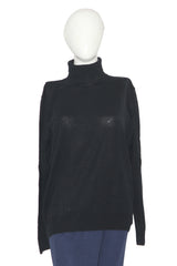 M&S Black Wool Hi-Neck (Large)