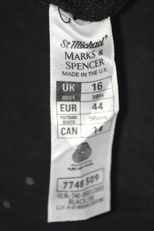 M&S Black Wool Hi-Neck (Large)