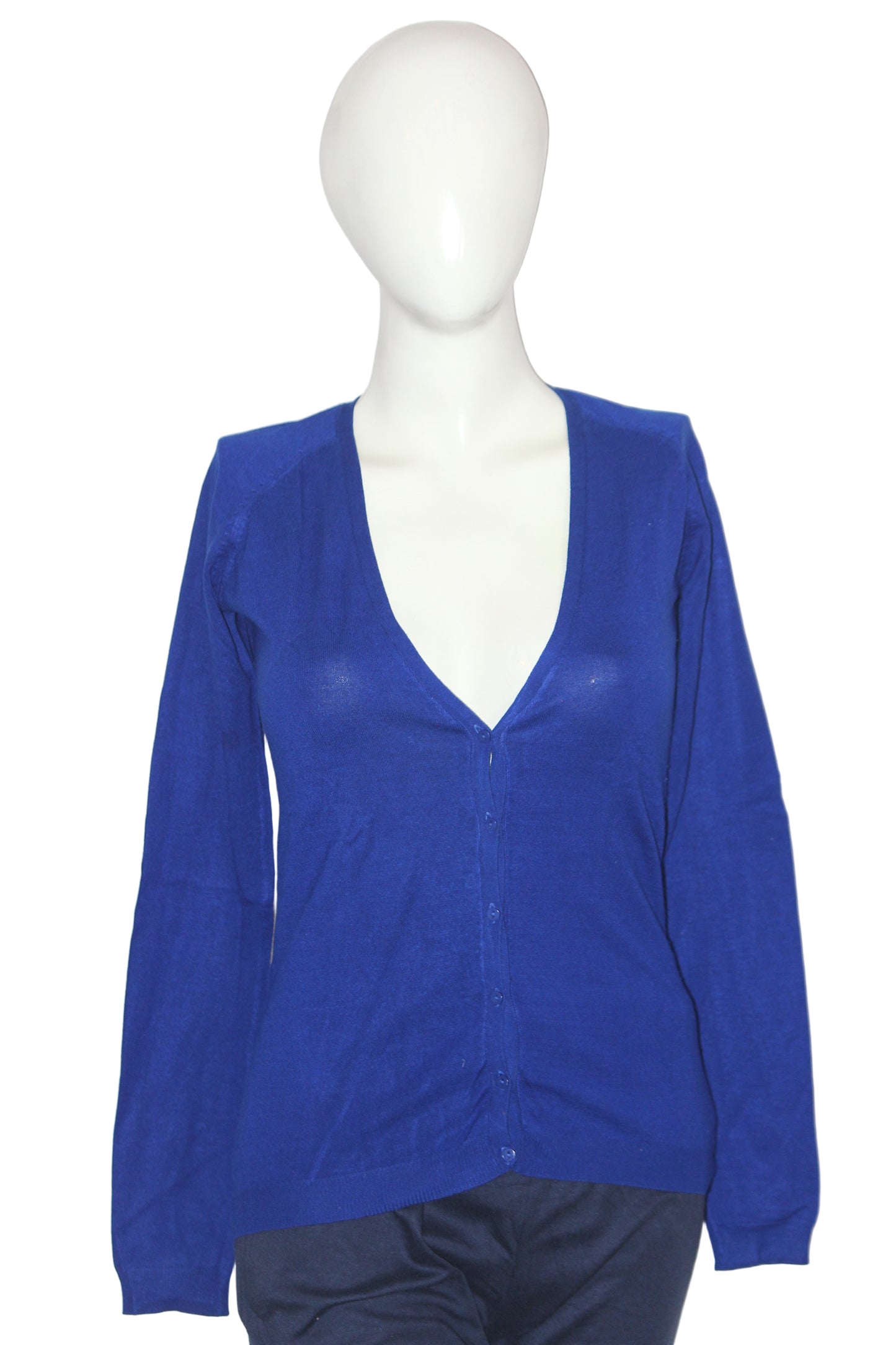 Sfera Blue Button-Down Sweater (Small)