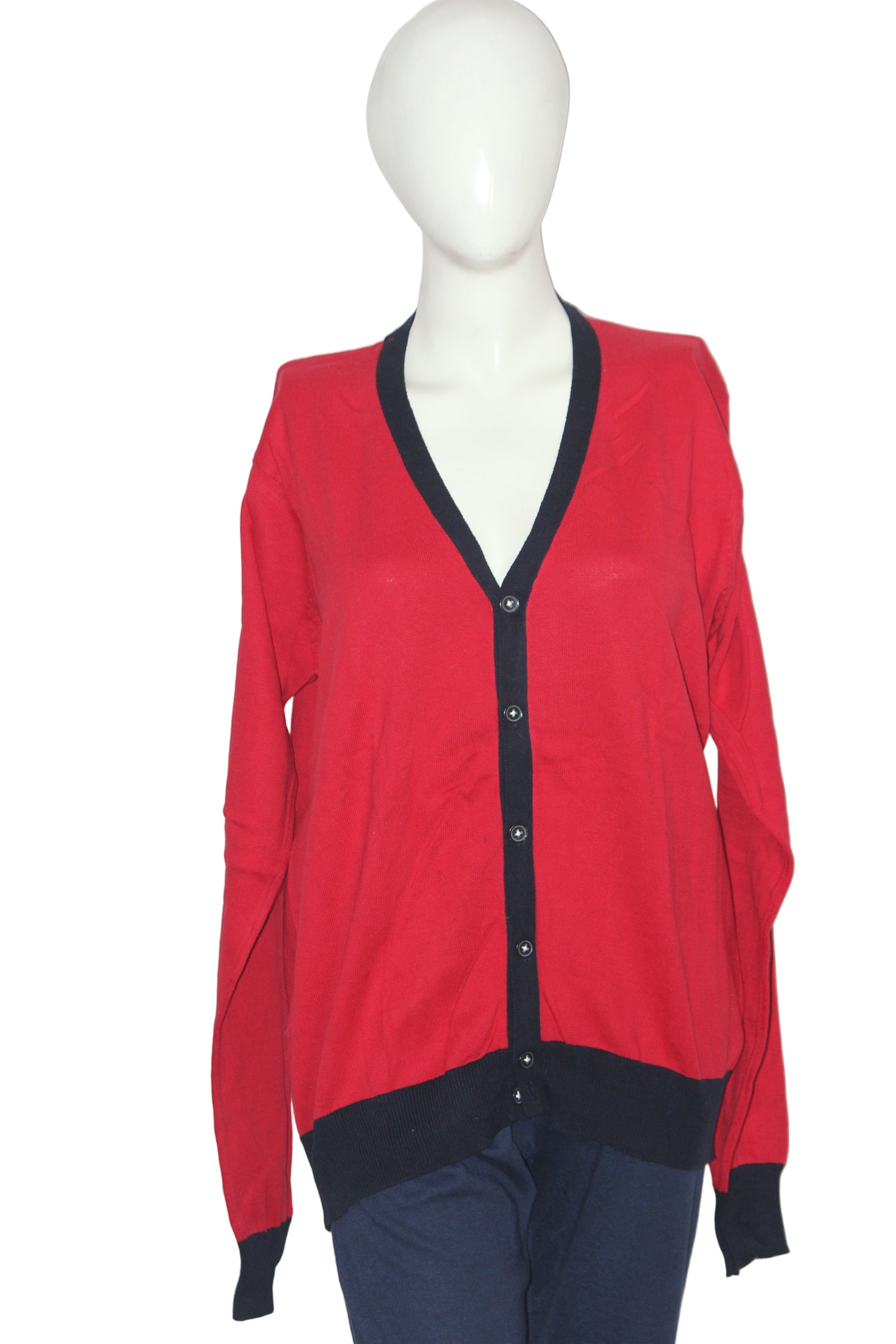 Cedar Wood State Red Button-Down Sweater (Large)