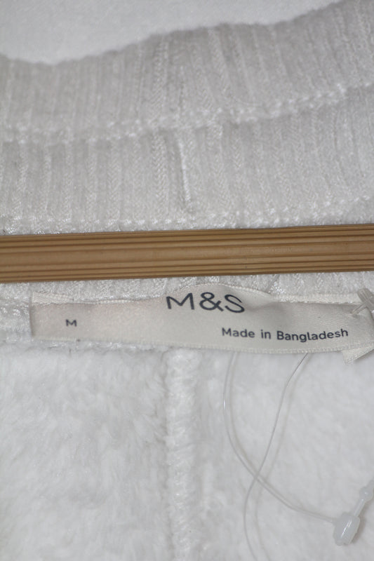 M&S White Winter Warm Tights – Classic & Comfy (Medium)