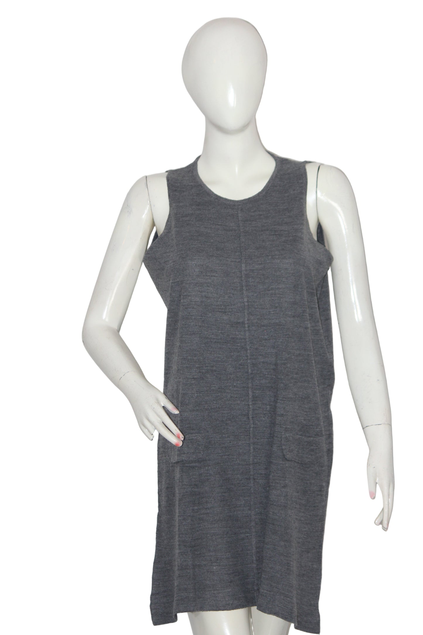 ZARA Knit Grey Sleeveless Ribbed Bodycon – Large