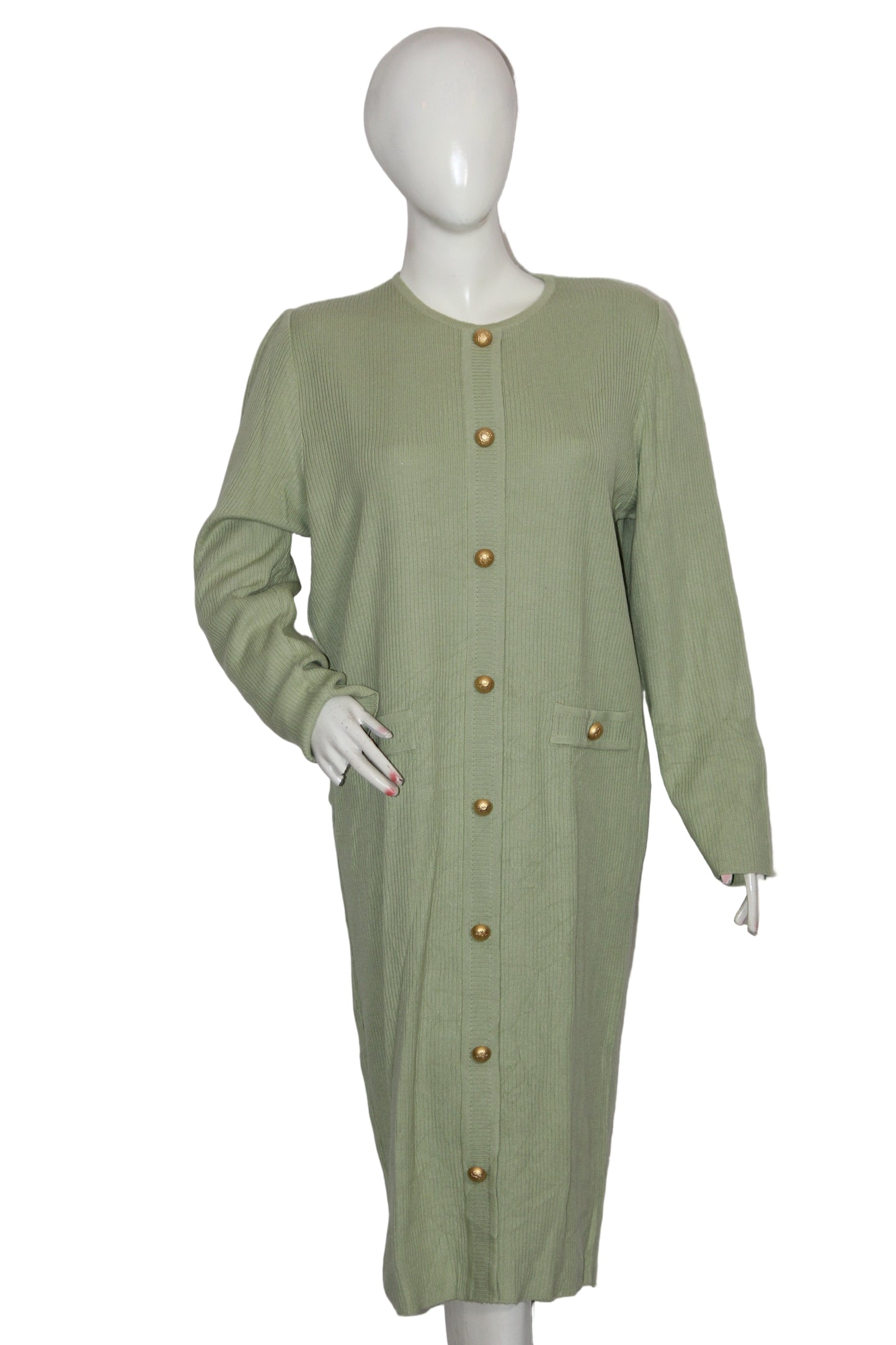 MEDICI Sea Green Full Sleeve Button Down Bodycon – Small