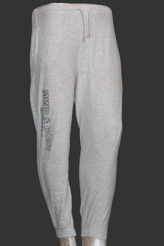 H&M White “Mind & Body” Embroidered Trouser – Small