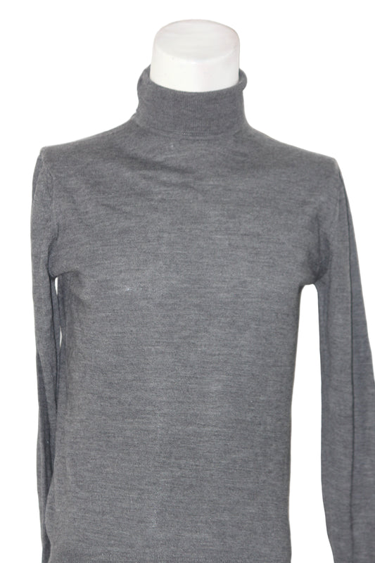 Casual Friday Gray Wool Blend High-Neck (Large)