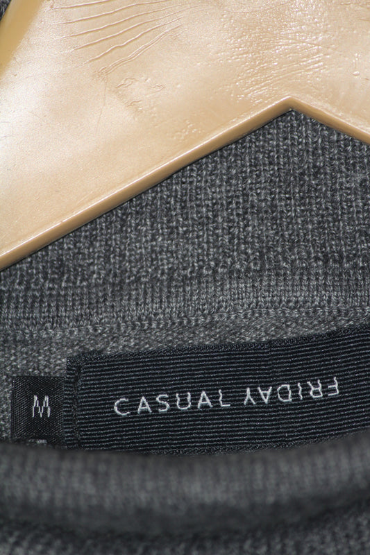 Casual Friday Gray Wool Blend High-Neck (Large)