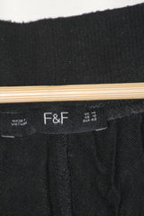 F&F Black Viscose Trouser – Medium