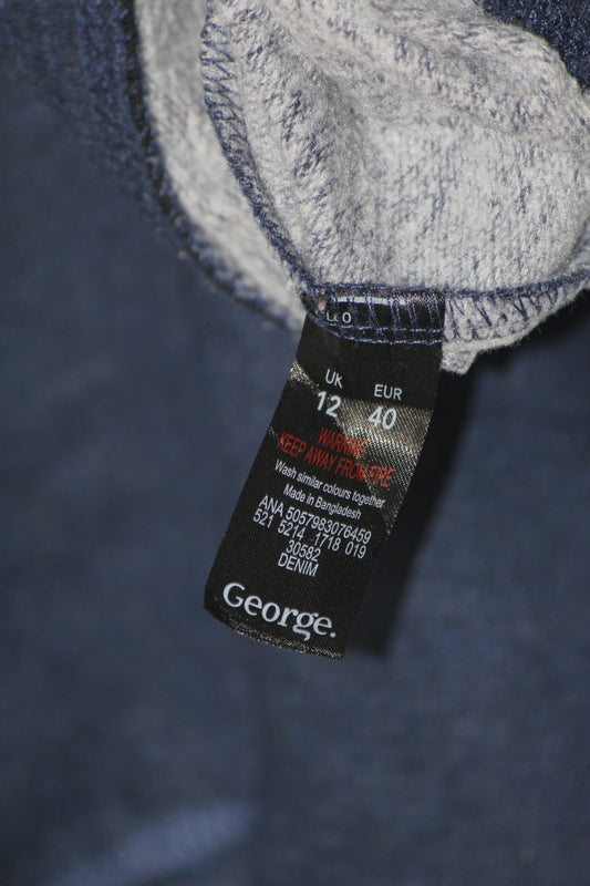 George Blue Viscose Trouser – Large