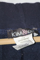 Kim & Co Navy Blue Viscose Trouser – Medium