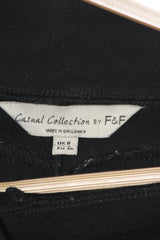 F&F Black Viscose Trouser – Stretchy Everyday Fit (Small)
