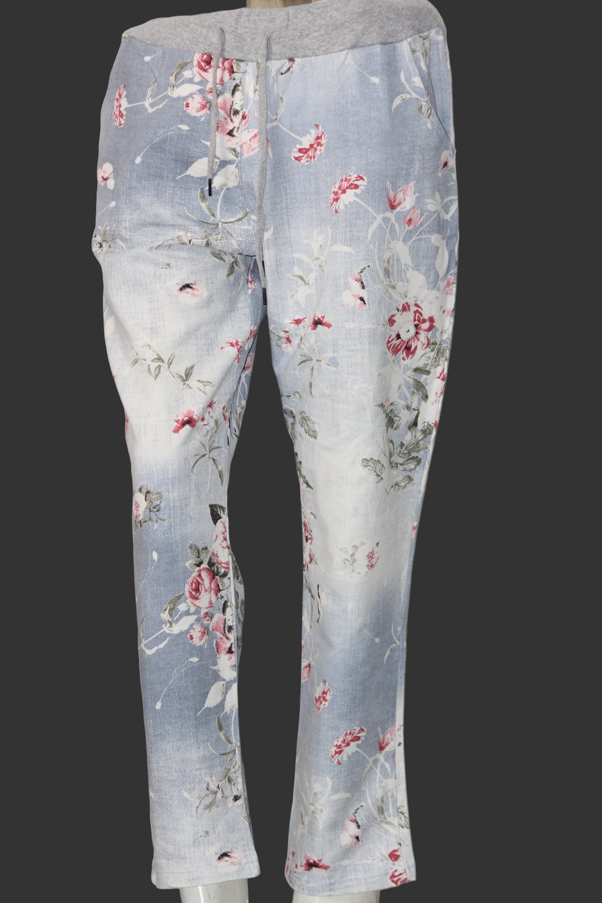 ThriftyFy Blue Floral Trouser – Medium