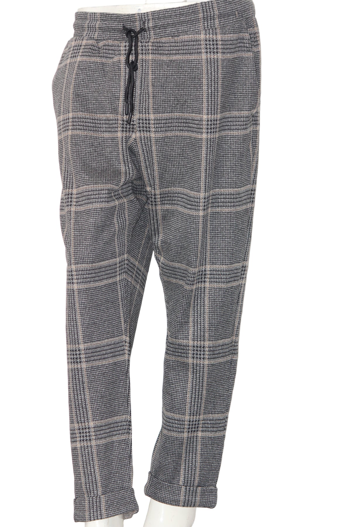 M&S Black & White Checkered Trouser – Large