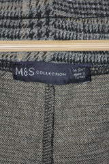 M&S Black & White Checkered Trouser – Large