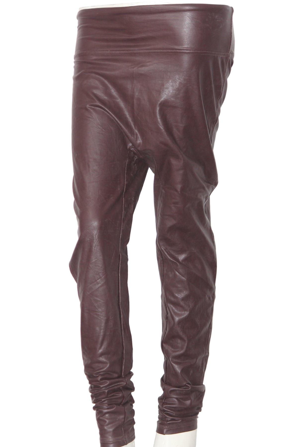 In The Style Brown Leather Trouser (Small)