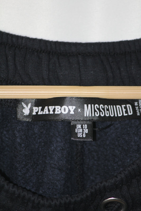 Missguided Black Cotton-Blend Trouser – Large