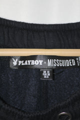 Missguided Black Cotton-Blend Trouser – Large