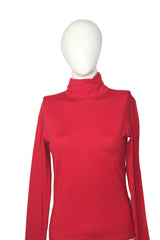 Aldinova Red High-Neck CottonBlend Sweatshirt – Small