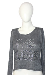 Cache Black & Grey “The Queen” shirt – Small