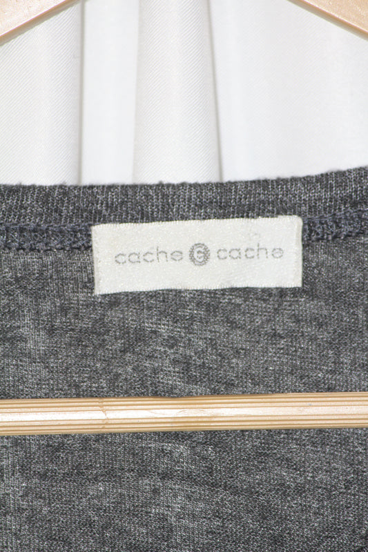 Cache Black & Grey “The Queen” shirt – Small