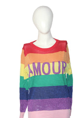 Thriftyfy Multicolour AMOUR Sweatshirt – Medium