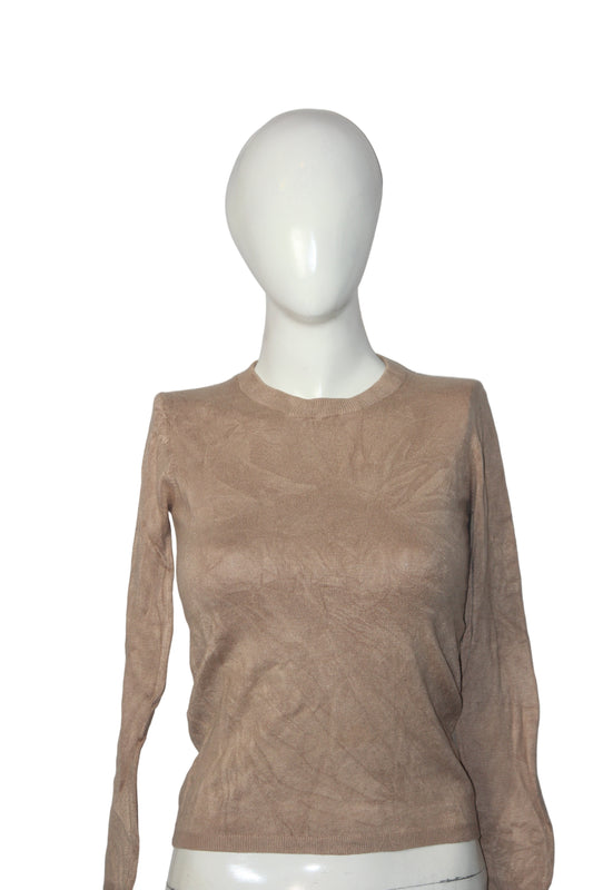 ZARA Knit Camel SoftTouch Crop Top – Small