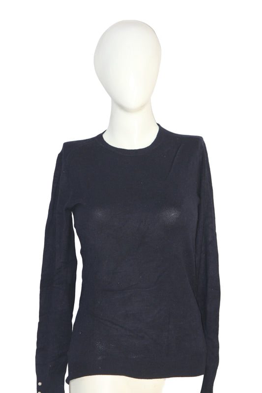 ZARA Knit Black SoftStretch Winter Sweatshirt – Medium