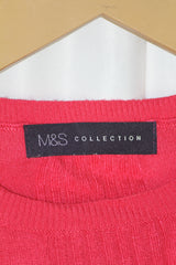M&S Pink Half-Sleeve SoftBlend Sweatshirt – Small