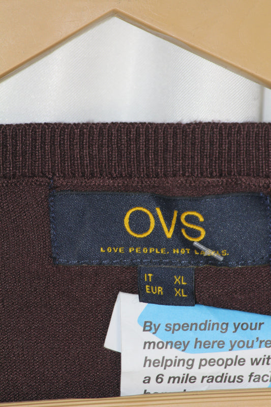 OVS Maroon Classic Winter Sweatshirt – XL