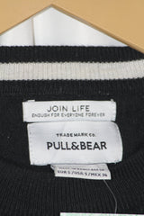 Pull & Bear Black Cotton Sweatshirt – Small