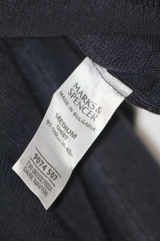 M&S  Navy Blue Knit Sweatshirt – Medium