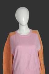 Oliver Bonas Pink & Orange Colourblock Sweatshirt – Small