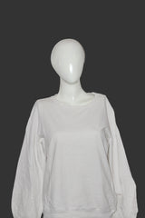 FatFace Pure Cotton White Winter Sweatshirt – Medium