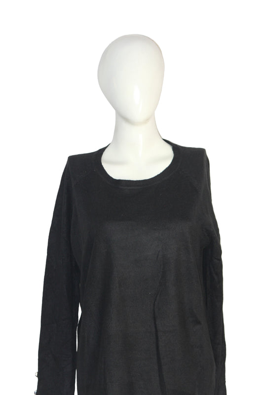 Primark Classic Black Acrylic Knit Sweatshirt – Medium