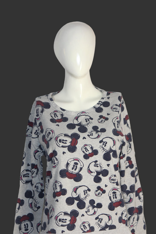 George Grey Mickey Mouse CottonBlend Sweatshirt – Medium