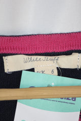 White Stuff Navy Heart Embroidered Sweatshirt – Medium