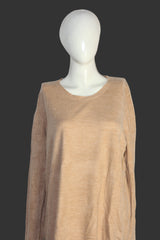 M&S Camel Acrylic SoftKnit Sweatshirt – XL