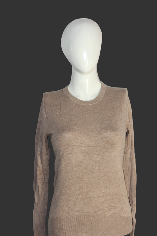 ZARA Brown SoftStretch Viscose Sweatshirt – Medium