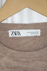 ZARA Brown SoftStretch Viscose Sweatshirt – Medium