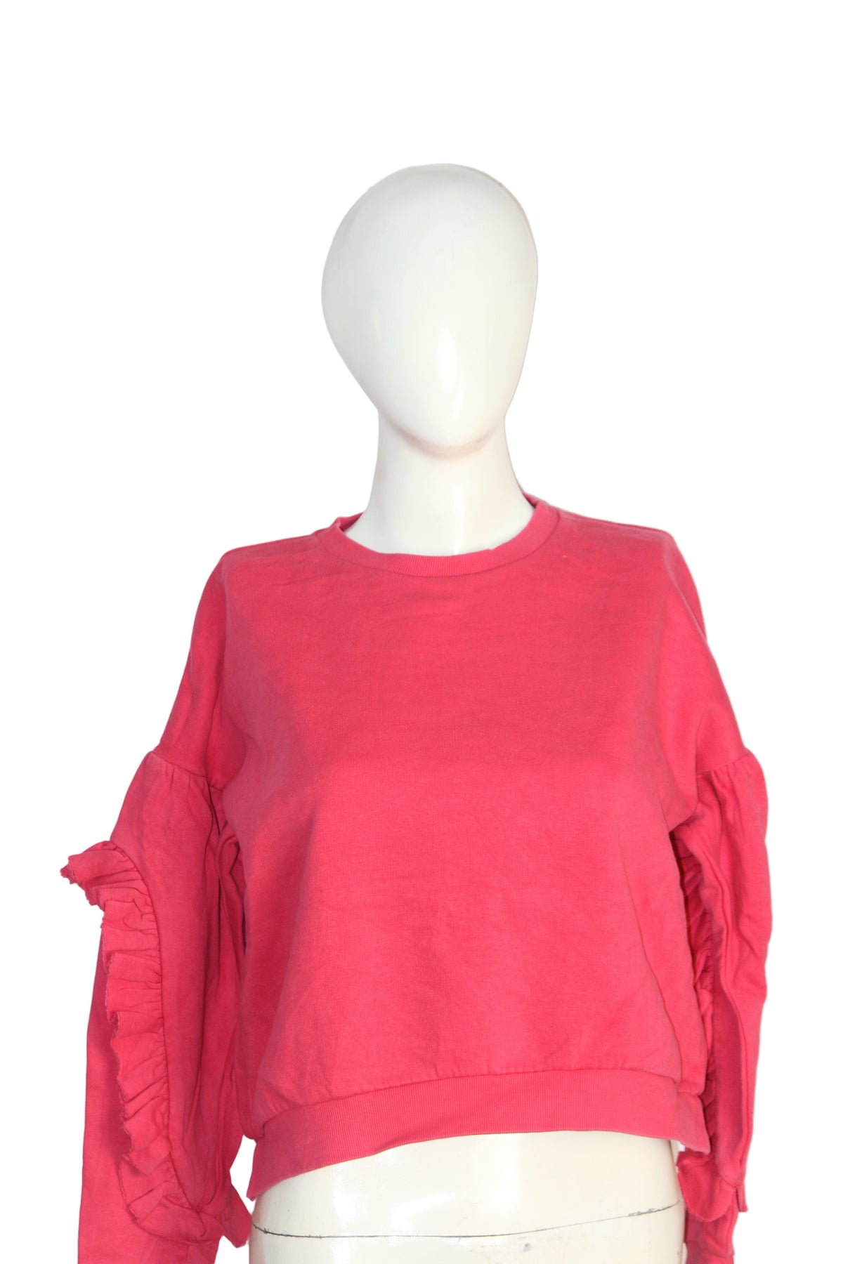 M&S Dark Pink CottonBlend Classic Sweatshirt – Small